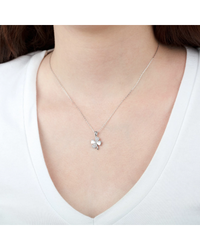 COLLAR TRÉBOL LOTUS SILVER LP3108-1/1